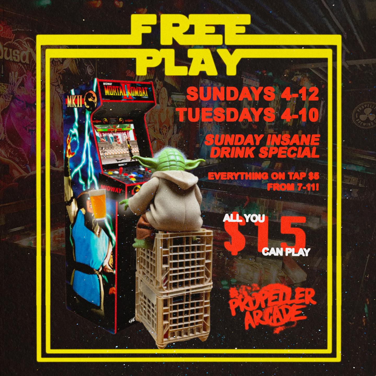 Arcade Free Play Night